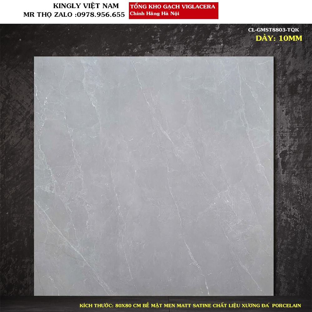 Gạch lát nền viglacera men matt 80x80 CL-GMST8803 Loại A1